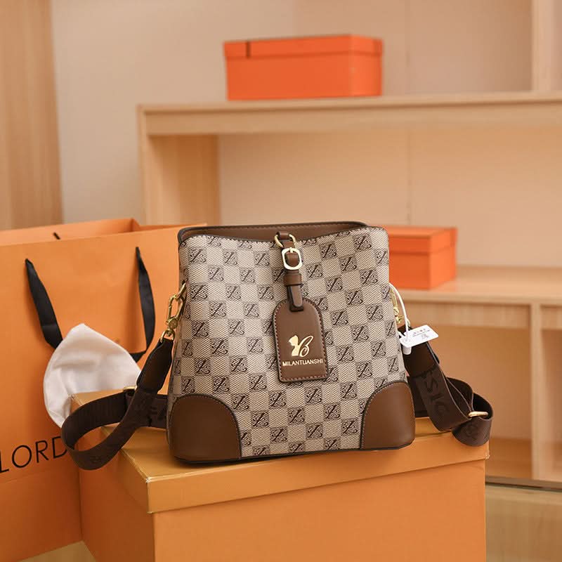 Retro Printed Ladies Bucket Shoulder Bag