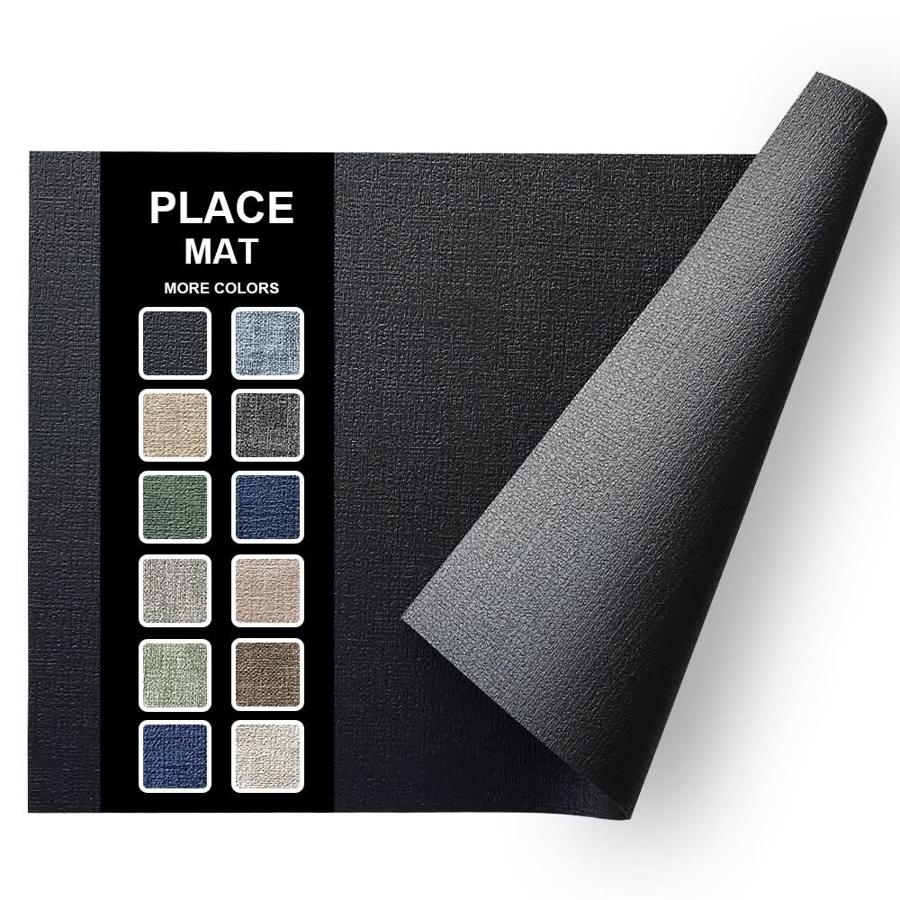 Double-Sided Leather Waterproof Square Placemat