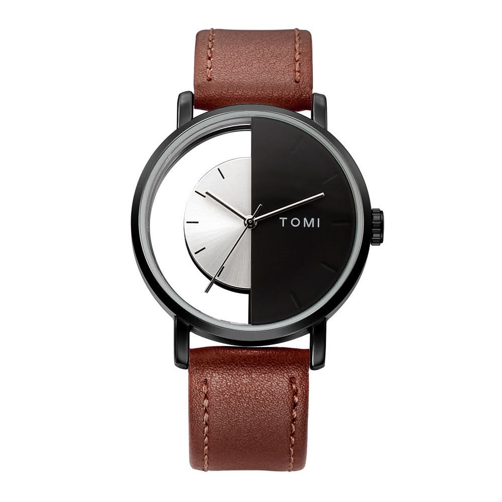 Unisex Hollow Design Quartz Watch – Casual Fashion Timepiece