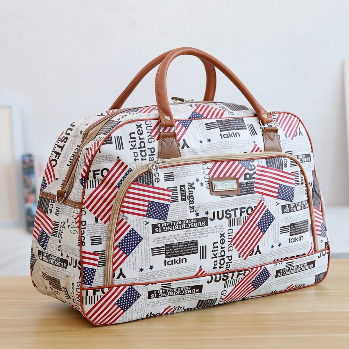 PU Leather Travel Duffle Bag – Large Capacity Weekender for Men & Women