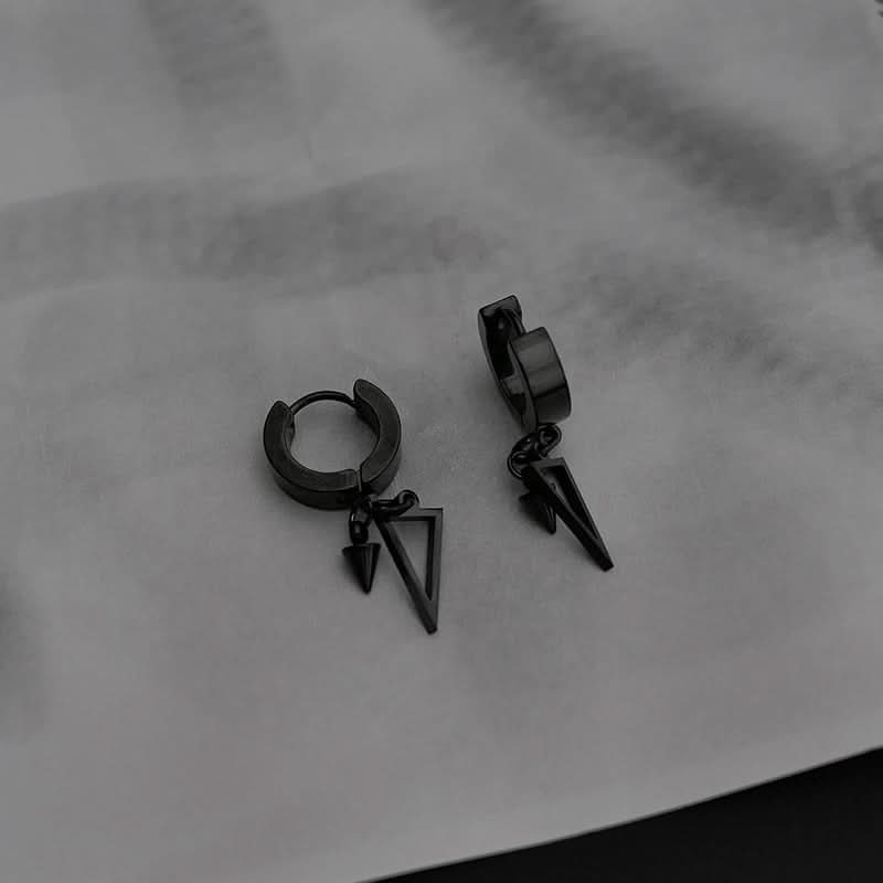 Men's Punk Style Triangle Earrings - Geometric Earrings