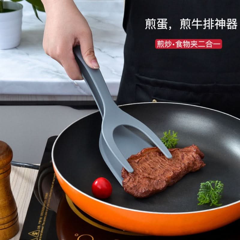 2-in-1 Nylon Spatula and Food Tongs