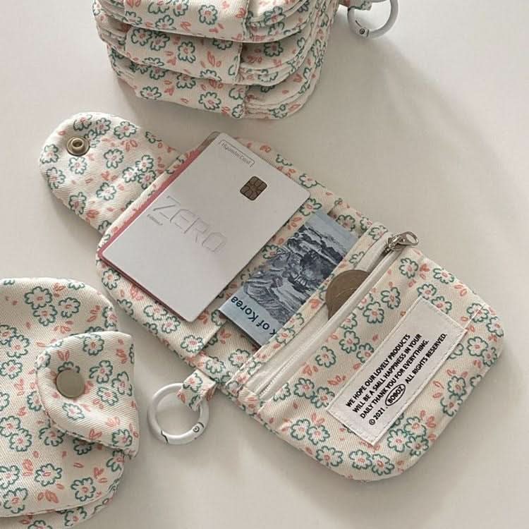 Cute Rabbit Floral Coin Purse for Kids (Keychain not included)