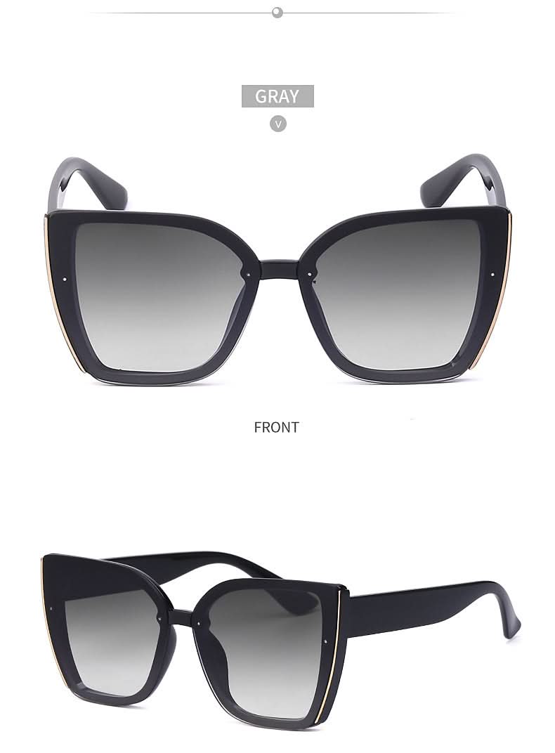 Trendy Cat-Eye Sunglasses for Women – Oversized UV Protection Fashion Shades