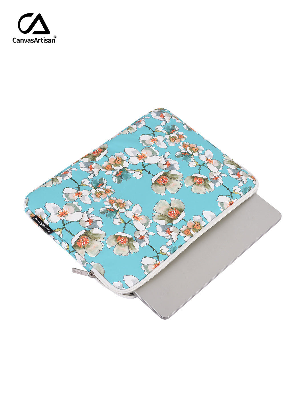Floral Blossom Laptop Sleeve – Breathable Zippered Case for 11–15" Devices