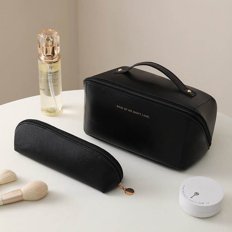 PU Cloud Makeup Bag Set – Large Capacity Waterproof Cosmetic Organizer (2-piece set)