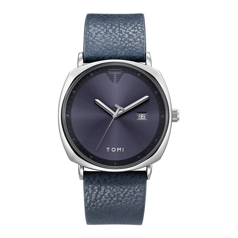 Men's Quartz Watch with Leather Strap