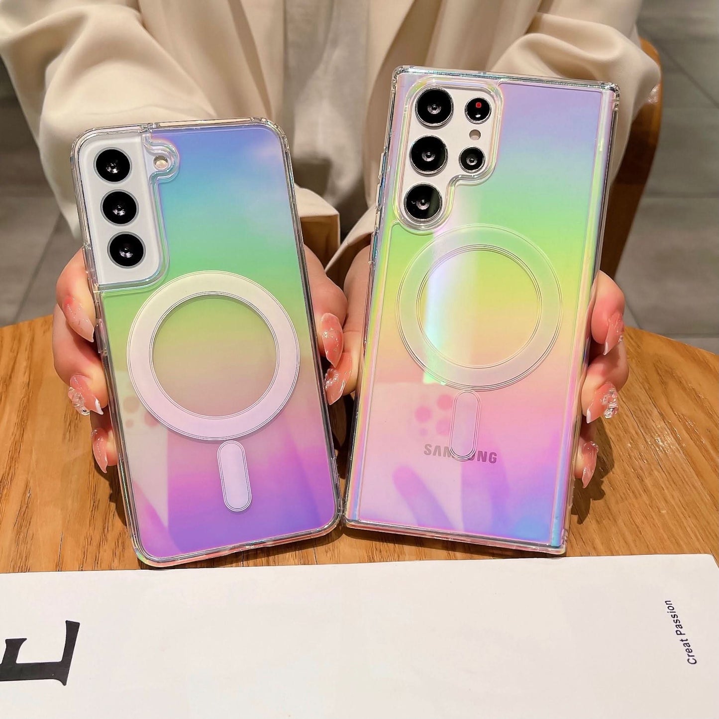 Laser Color-Changing Magnetic Case for Samsung Galaxy S25 Series