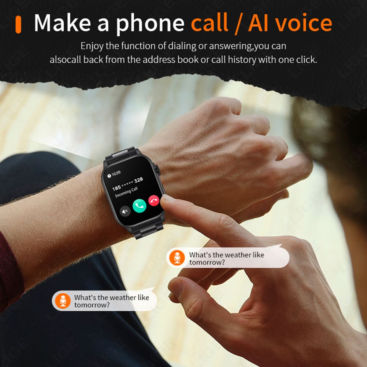 Smartwatch with Bluetooth Call, Health & Fitness Tracking, HD Touch Screen