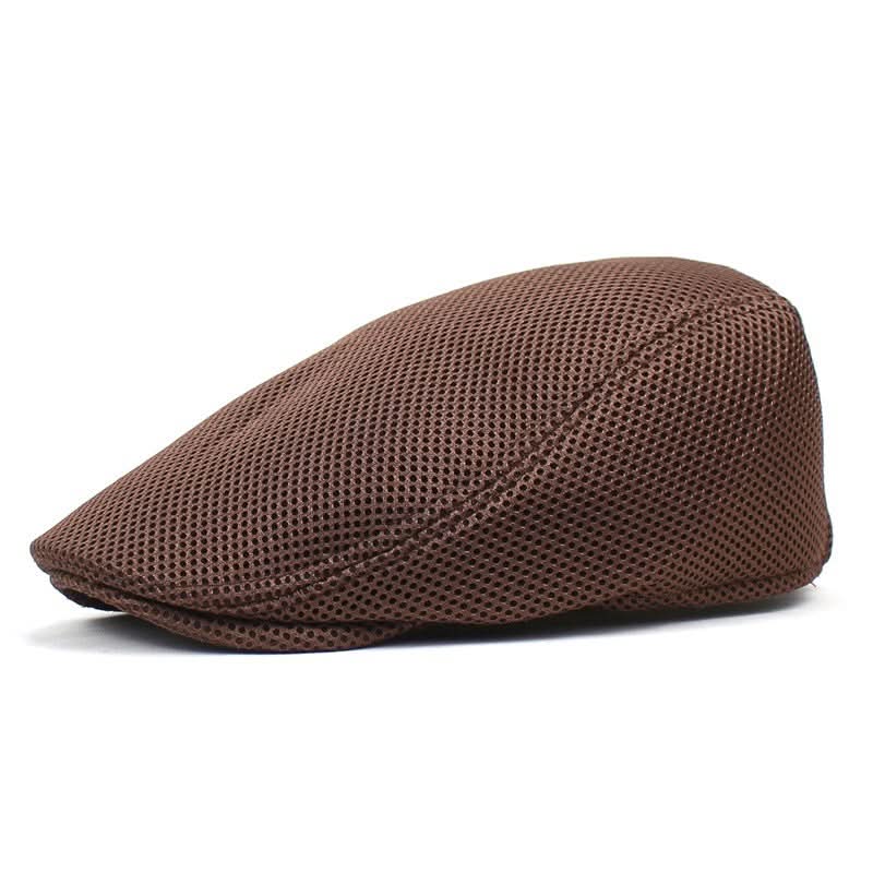 Men's Mesh Beret Cap – Breathable Duckbill Hat For Spring and Summer