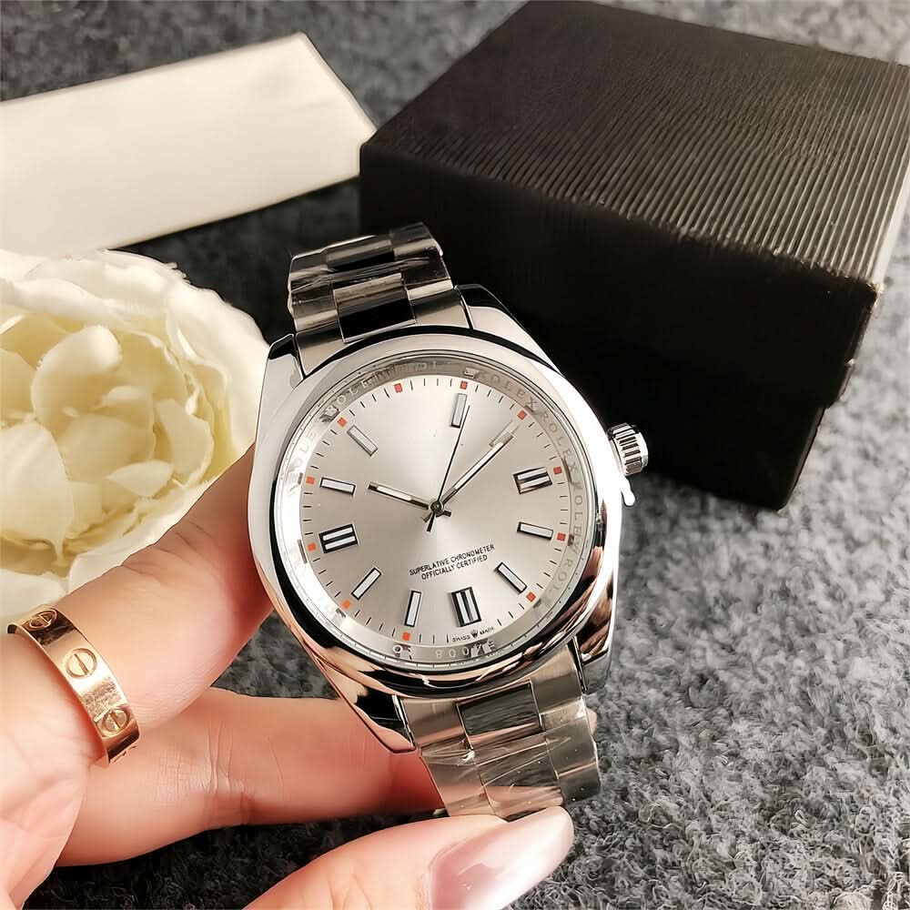 Unisex Quartz Watch with Large Dial & Calendar – Waterproof Fashion Timepiece
