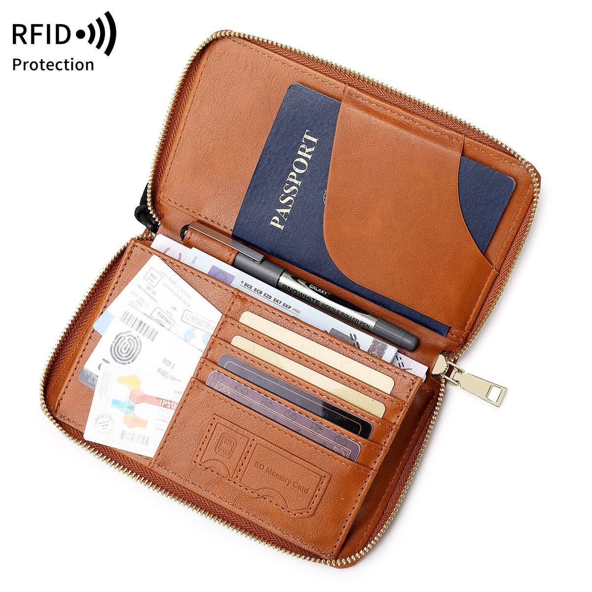 RFID Blocking Passport Holder – Waterproof Travel Wallet With Multi-Card Storage