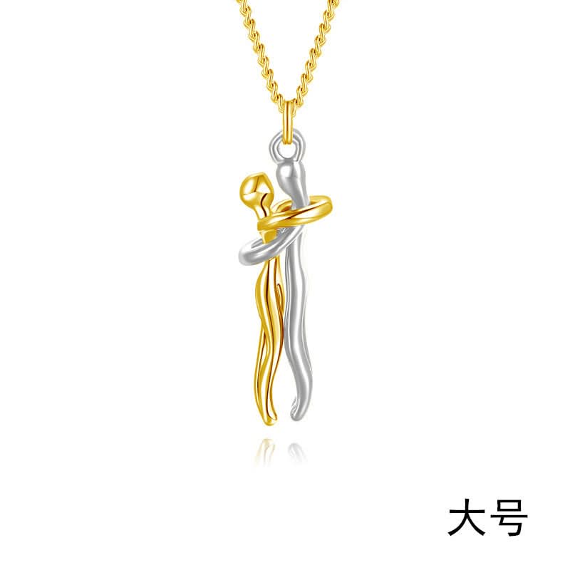 Unisex Couple Hug Necklace - High-End Gift