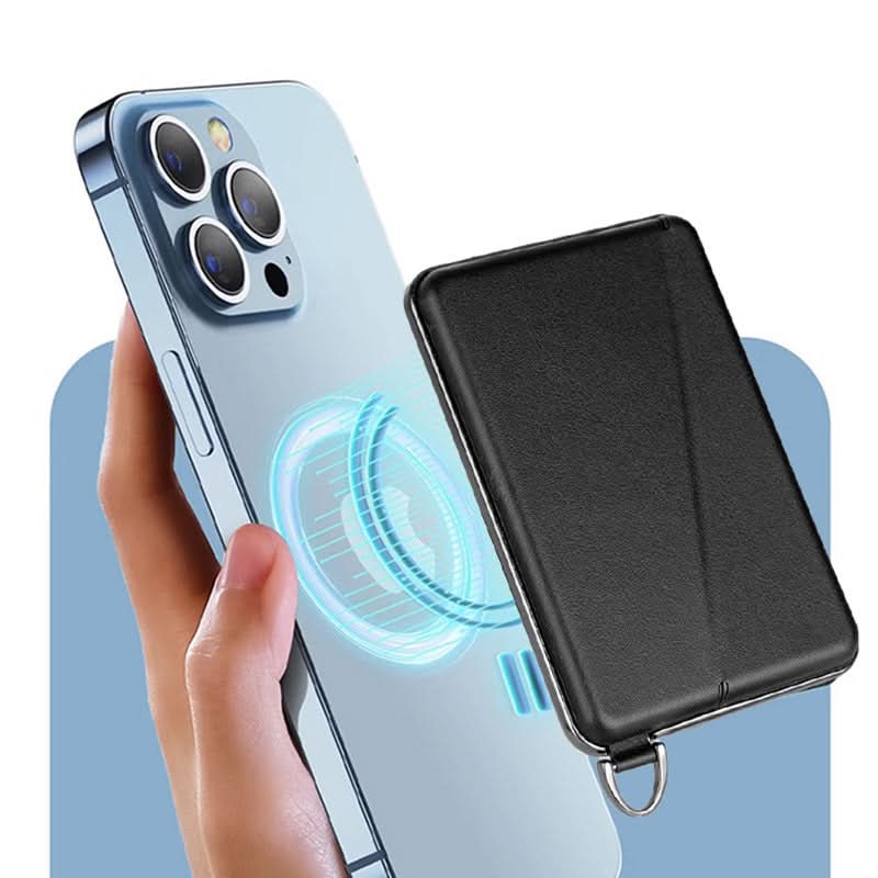 MagSafe Leather Card Holder – Magnetic Wallet & Stand for iPhone