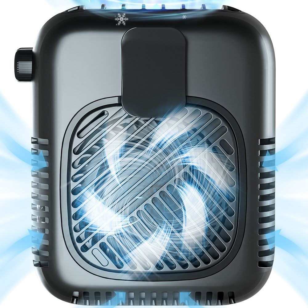 Portable Waist Clip Fan & Power Bank – USB Rechargeable