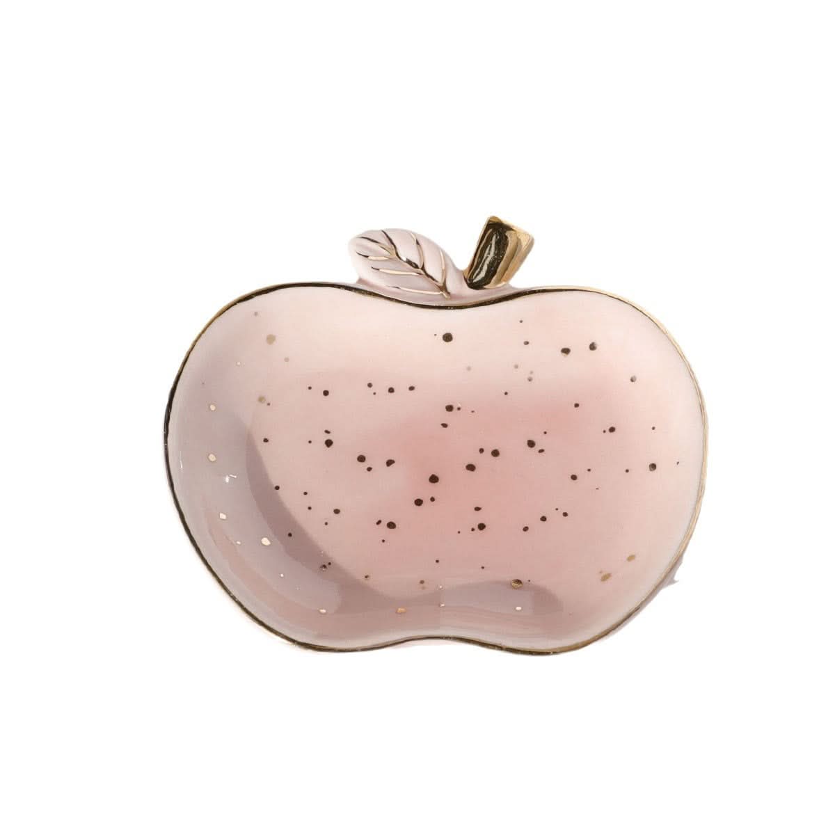 Pink Apple-Shaped Ceramic Tray - Jewelry & Storage Tray (Set of 2 pcs.)