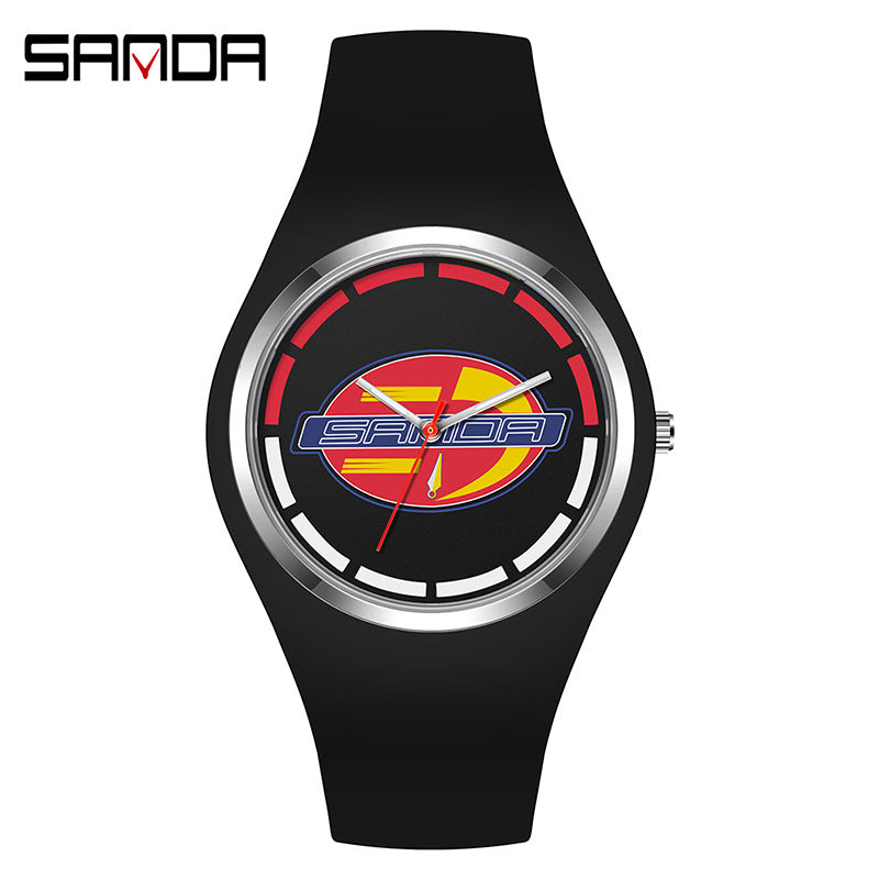 Sanda Jelly Series Quartz Watch – Waterproof Shockproof Sports Watch for Students