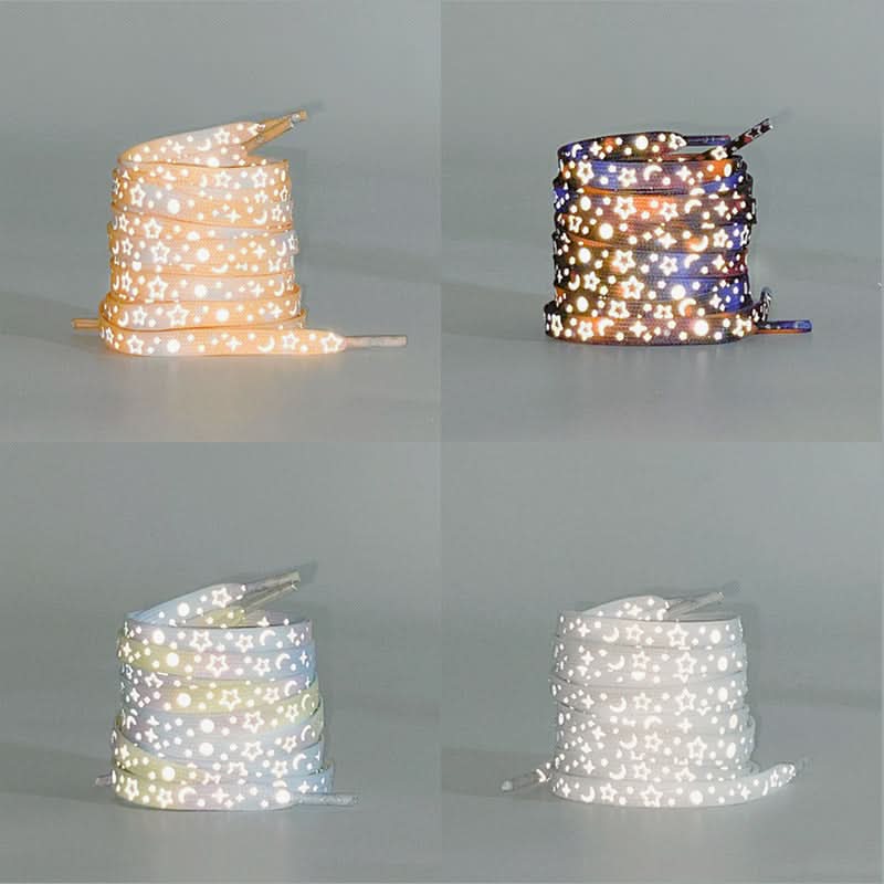 Reflective Star Galaxy & heart Shoelaces – Luminous Rope for Men & Women