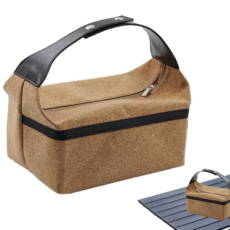 Wood Grain Leather Multipurpose Storage Bag