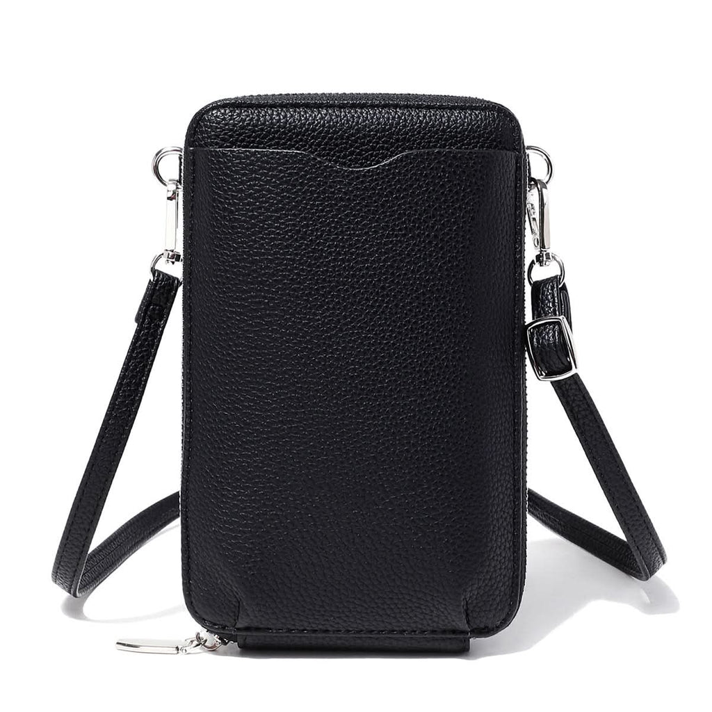 Women's Crossbody Phone Bag – Lychee Pattern PU Leather Daily Shoulder Bag