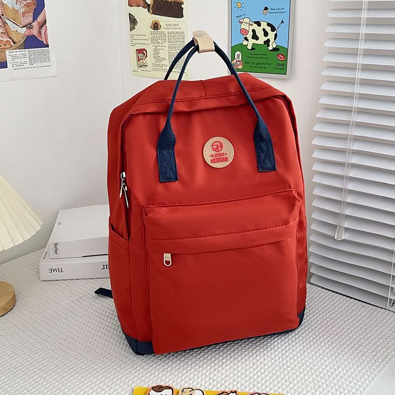 Girls' Large Capacity School Backpack – Nylon Bag for High School