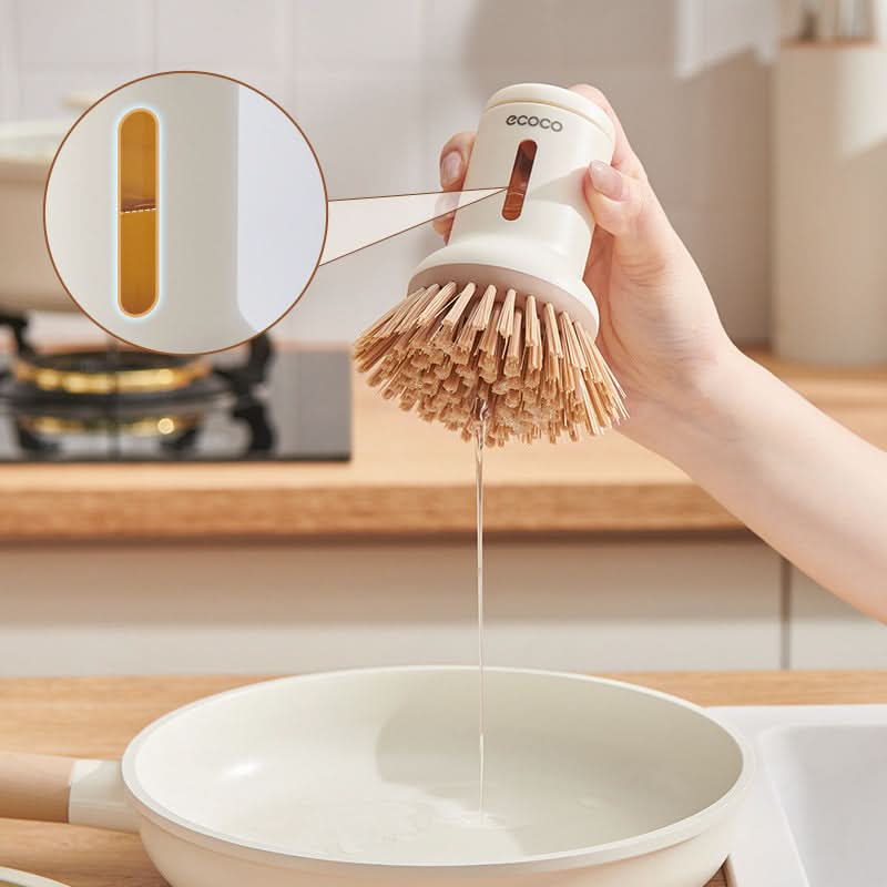 Automatic Liquid-Fill Dish Scrub Brush – Kitchen Pot & Pan Cleaning Brush