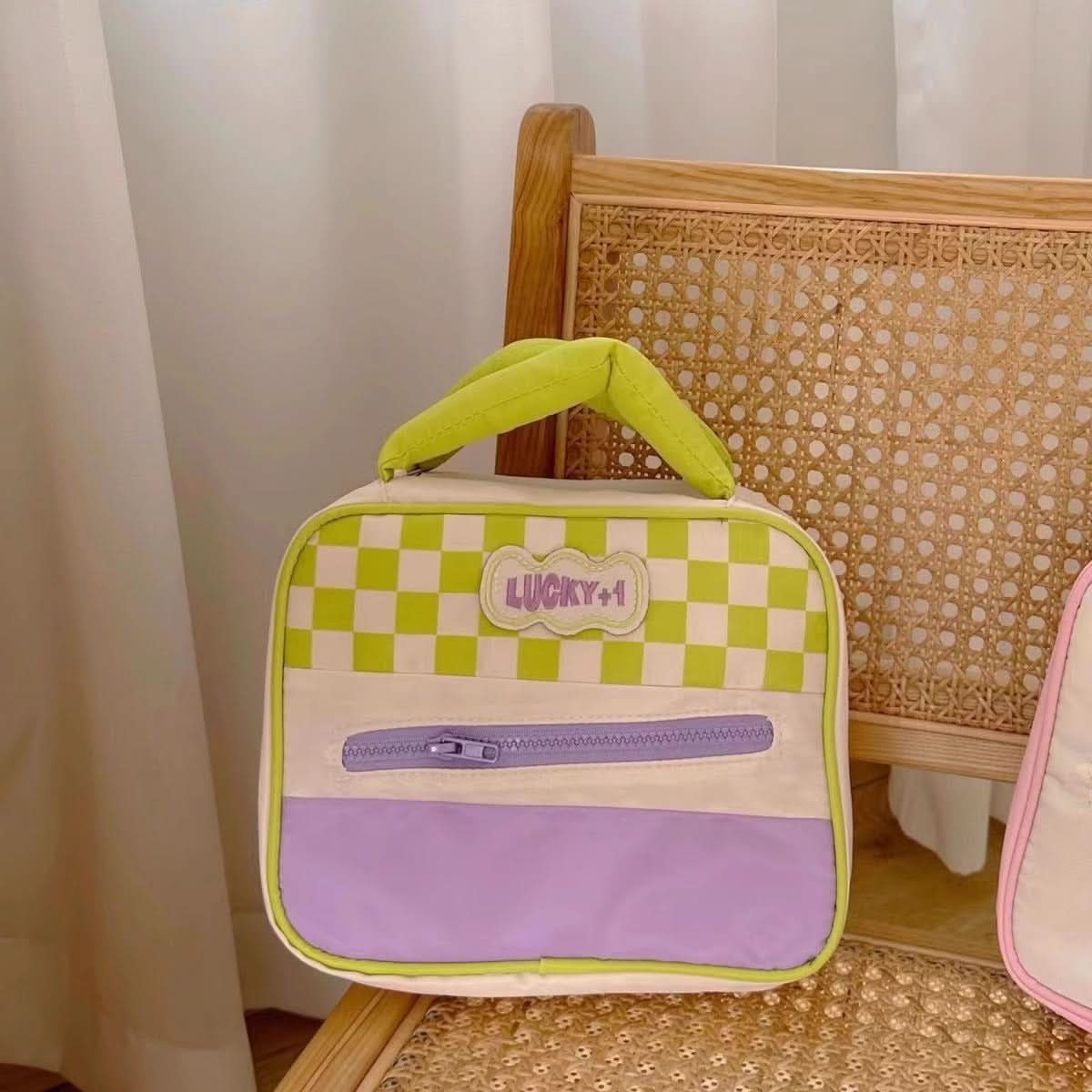 2024 Cute Contrast Color Cosmetic Bag for Women