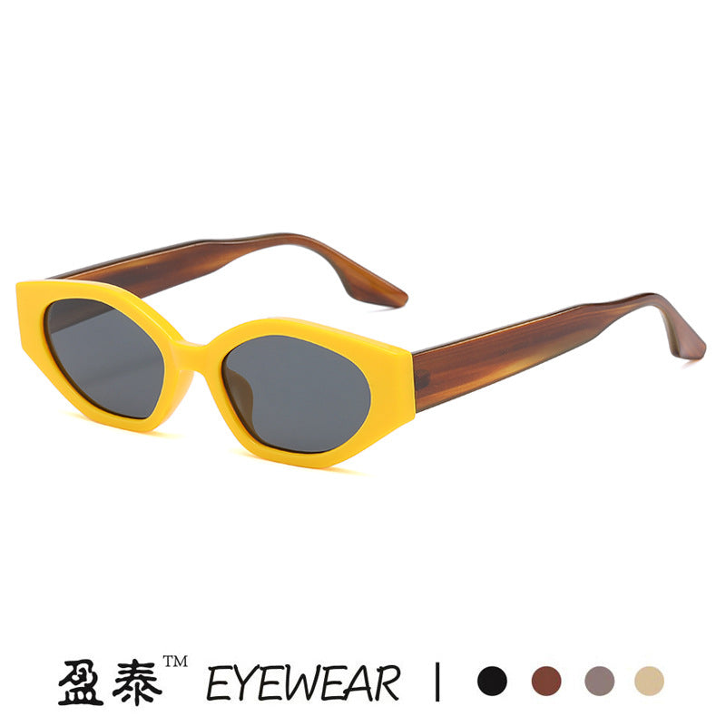 Color-Match Cat Eye Sunglasses for Women – Trendy Small Frame Fashion Shades