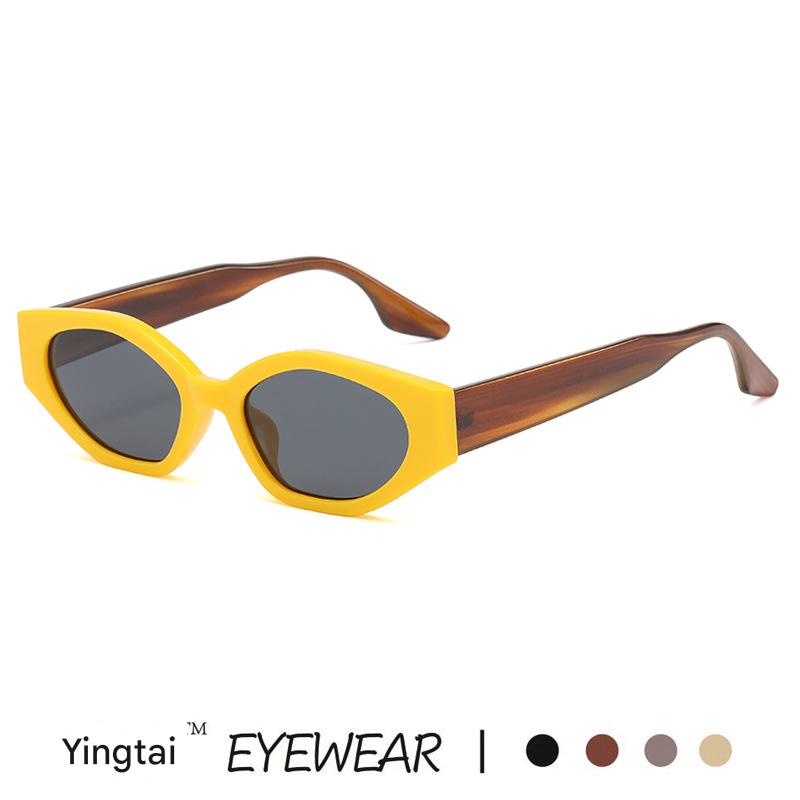 Color-Match Cat Eye Sunglasses for Women – Trendy Small Frame Fashion Shades
