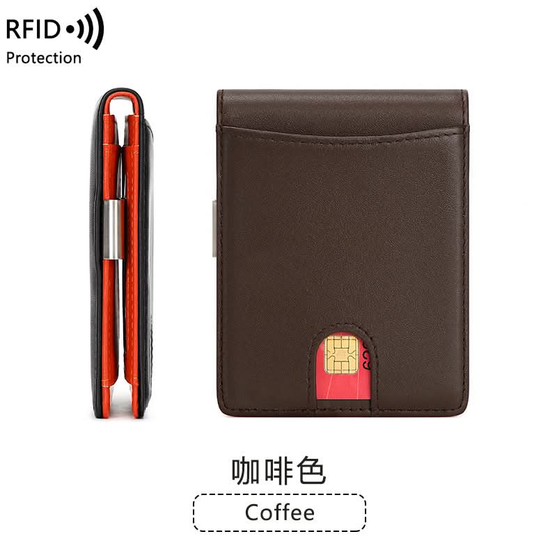 Men’s RFID Blocking Leather Wallet – Slim Bifold Card Holder