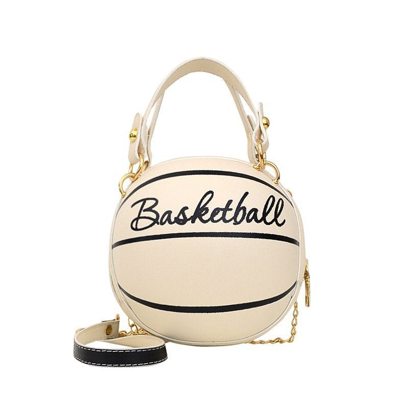 Round Ball Crossbody Bag – PU Leather Chain Shoulder Handbag for Women
