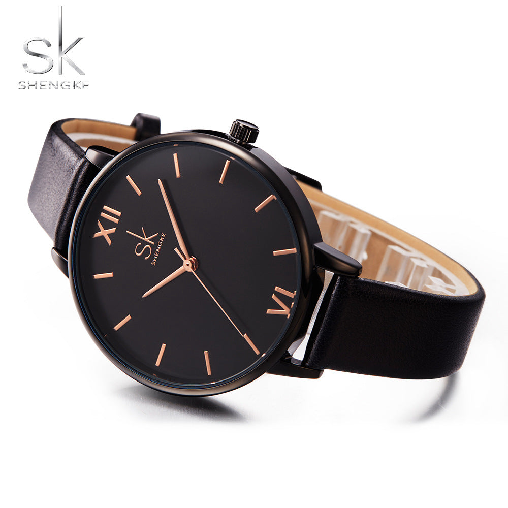 SK Women’s Quartz Watch – Minimalist Analog Wristwatch, Ultra-Thin Waterproof Design
