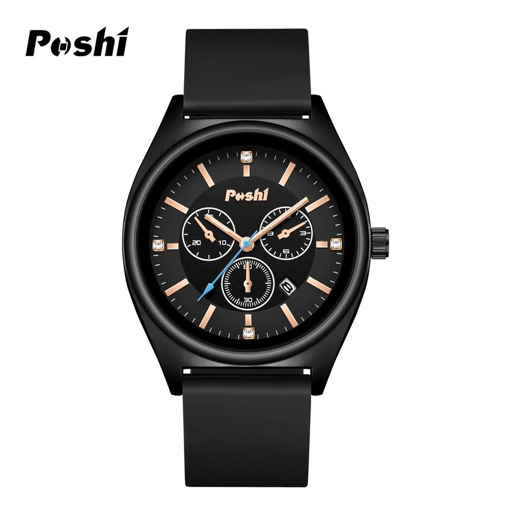 Women’s Fashion Quartz Watch – Waterproof Silicone Strap, Calendar Display
