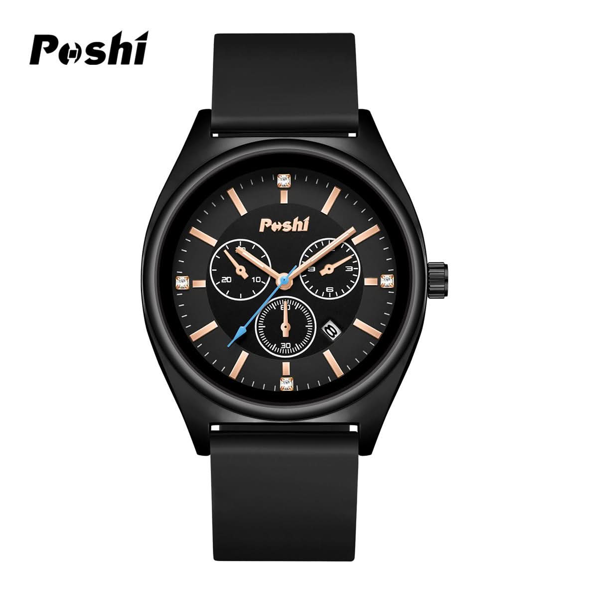 Women’s Fashion Quartz Watch – Waterproof Silicone Strap, Calendar Display