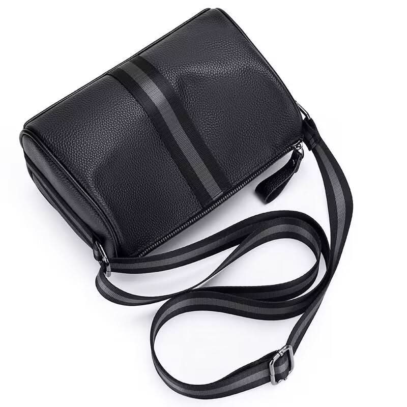 Men’s PU Leather Crossbody Travel Bag – Waterproof Lightweight Shoulder Bag