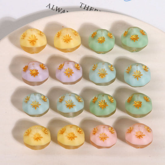 Frosted Gilded Beads for DIY Phone Chains & Jewelry (Set of 6 pcs.)