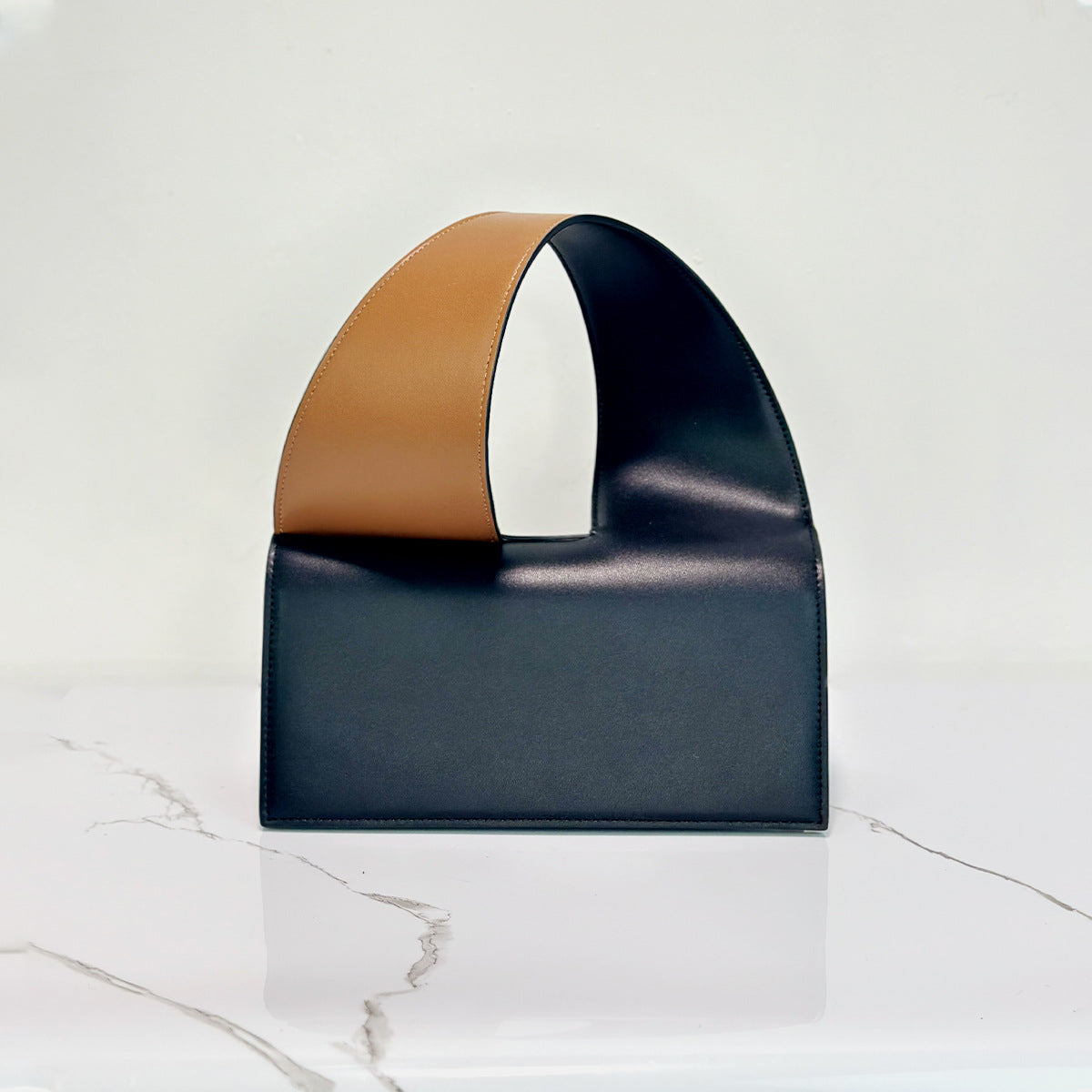 Color Block Crossbody Bag for Women – Trendy PU Shoulder Handbag with Wide Strap
