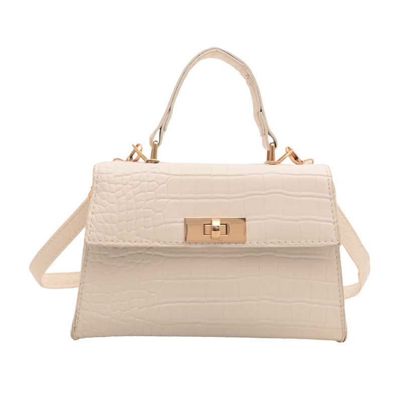 Retro PU Shoulder Handbag for Women – Small Square Lacquer Messenger Bag with Soft Finish
