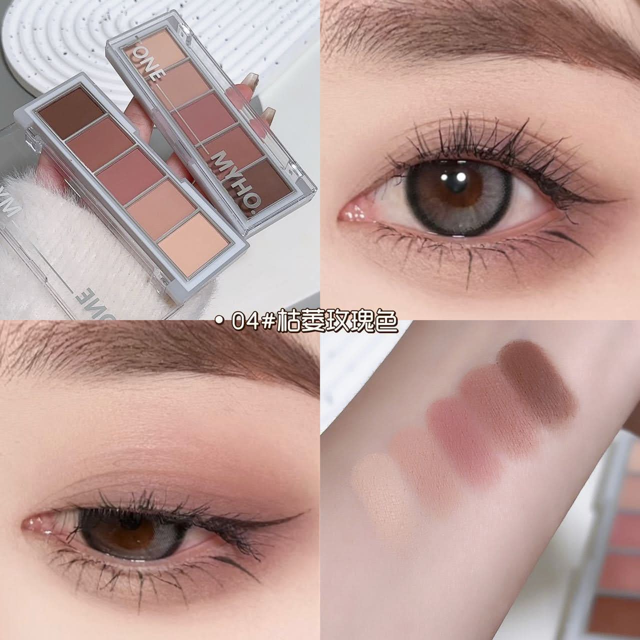 5-Color Contour & Eyeshadow Palette – Matte & Pearlescent