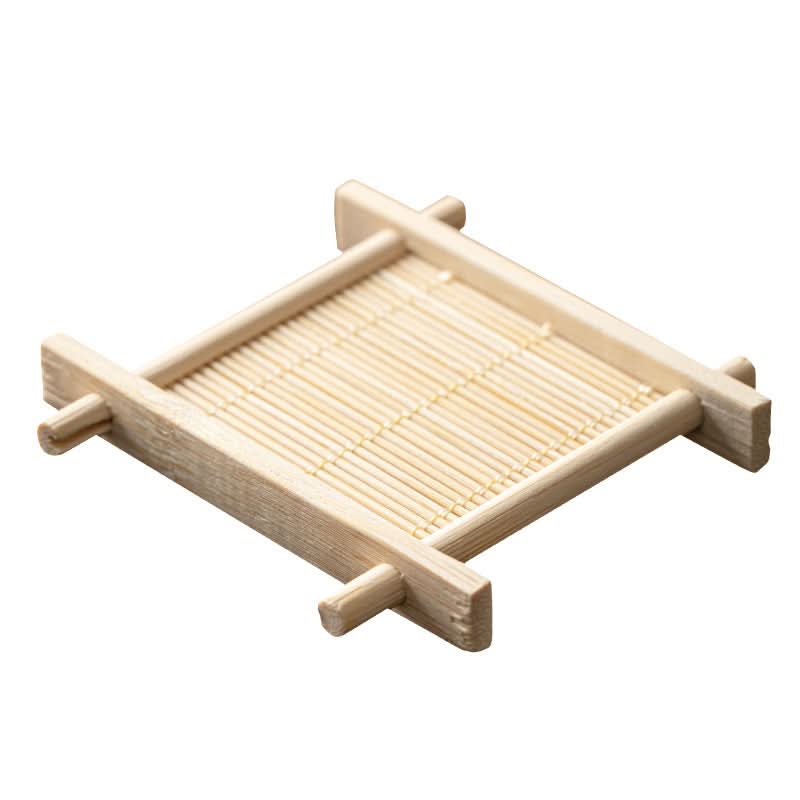 Retro Bamboo Cake Plate Dessert Display
