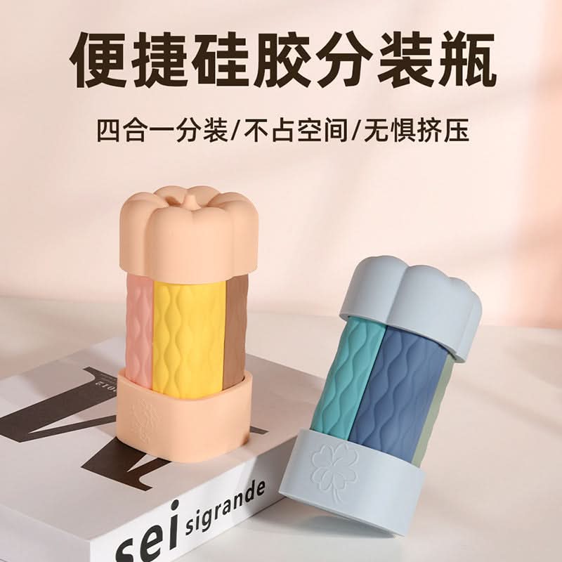 4-in-1 Silicone Travel Refill Bottles Set – Leak-Proof