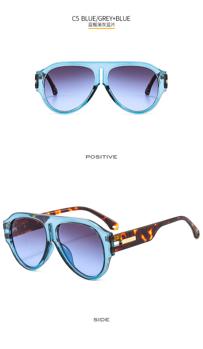 Chic Gradient Lens Eyewear – Vintage-Inspired Oval Glasses for Men & Women