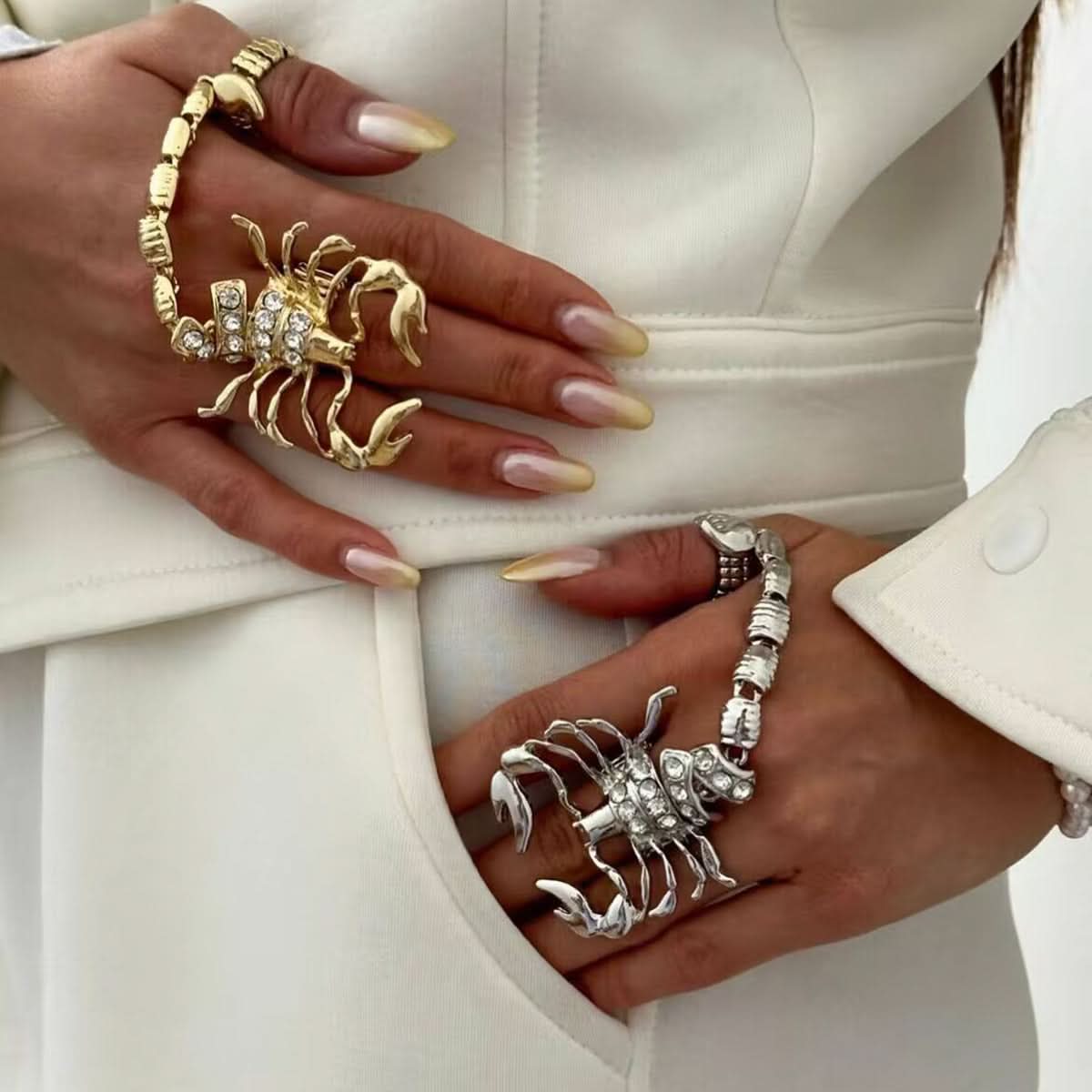 Scorpion Geometric Diamond Ring