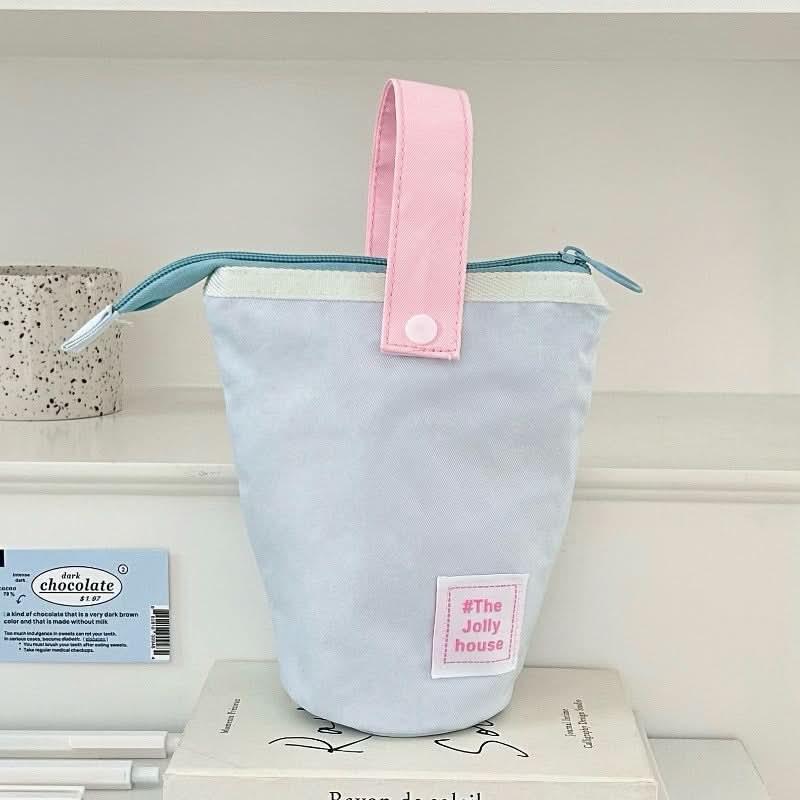 Japanese-Style Large-Capacity Stand-Up Pencil Case