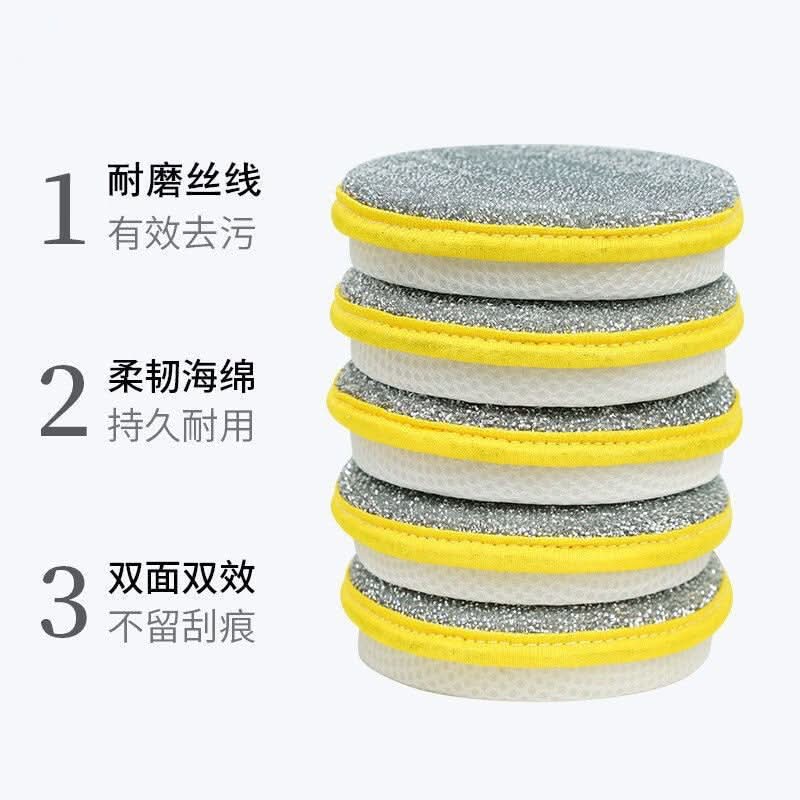 Double-Sided Kitchen Dishwashing Sponge – Heavy-Duty Scrubber Pad for Pots & Pans
