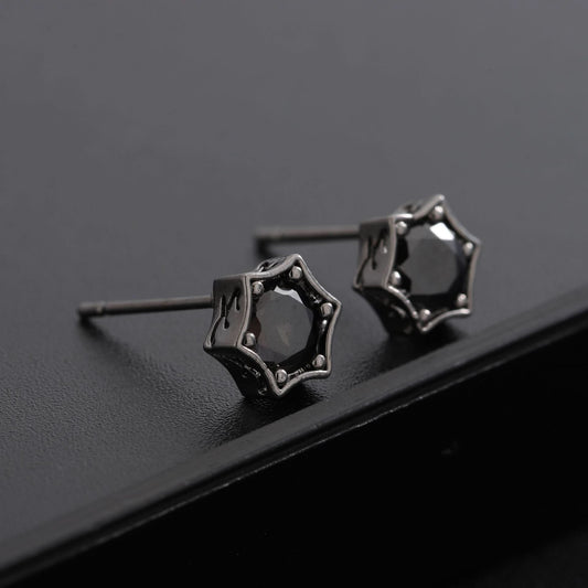 Unisex Hexagram Stud Earrings – Six-Pointed Star