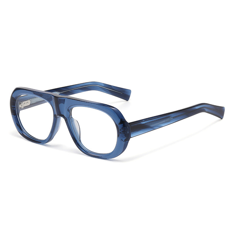 Acetate Oval Sunglasses – Minimal Mirror Finish, Lightweight European-Style Frame