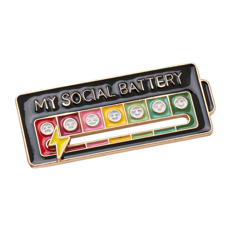 Unisex Power Mood Brooch – Emotion Manager Slide Pin, Expression Badge Jewelry
