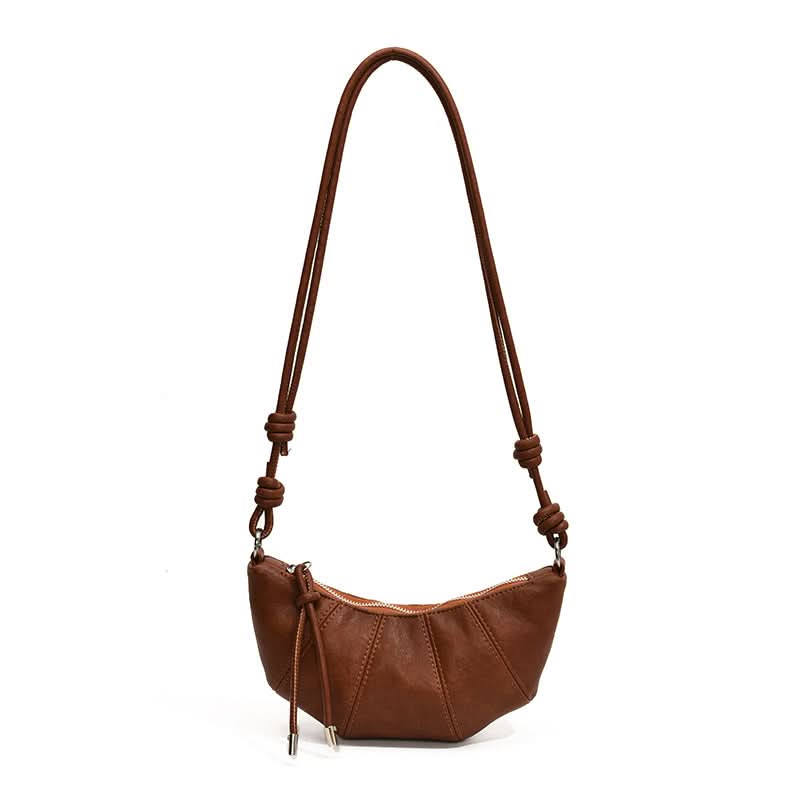 Women’s Retro PU Leather Dumpling Bag – Trendy Small Shoulder Bag