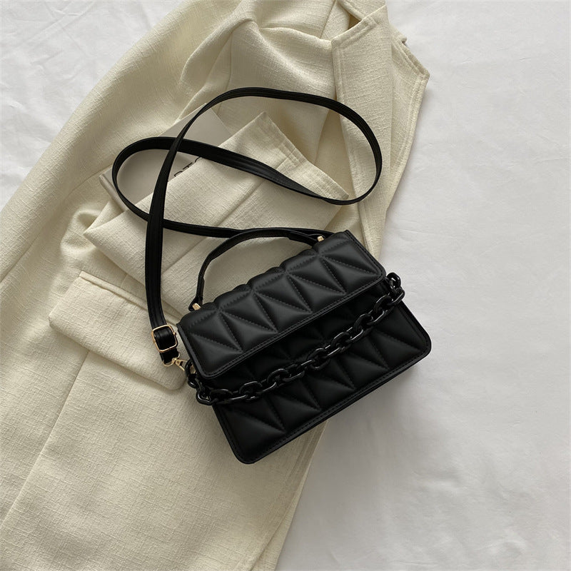 Retro PU Square Handbag – Small Chain Shoulder Bag for Women